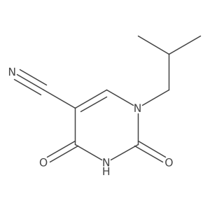 1,2,3,4-Tetrahydro-1-(2-methylpropyl)-2,4-dioxo-5-pyrimidinecarbonitrile结构式