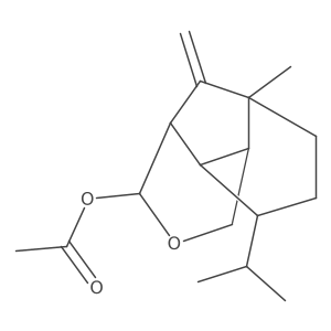 Octahydro-8-methyl-9-methylene-5-(1-methylethyl)-4,8-methano-1H-2-benzopyran-3-ol acetate Structure