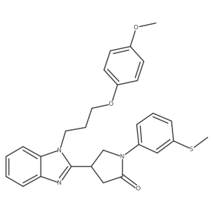 4-{1-[3-(4-methoxyphenoxy)propyl]-1H-benzimidazol-2-yl}-1-[3-(methylsulfanyl)phenyl]pyrrolidin-2-one结构式