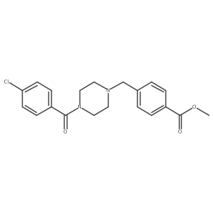 Methyl 4-[1-(4-chlorobenzoyl)-piperazin-4-ylmethyl]-benzoate Structure