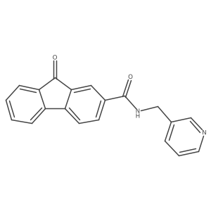 9-oxo-N-[(pyridin-3-yl)methyl]-9H-fluorene-2-carboxamide结构式