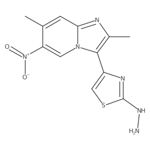 4-(2,7-Dimethyl-6-nitroimidazo[1,2-a]pyridin-3-yl)-2-hydrazinylthiazole Structure