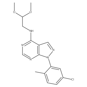 1-(5-chloro-2-methylphenyl)-N-(2,2-dimethoxyethyl)-1H-pyrazolo[3,4-d]pyrimidin-4-amine结构式