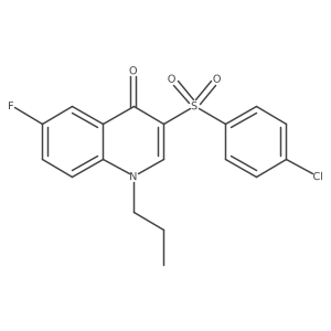 3-(4-Chlorobenzenesulfonyl)-6-fluoro-1-propyl-1,4-dihydroquinolin-4-one Structure