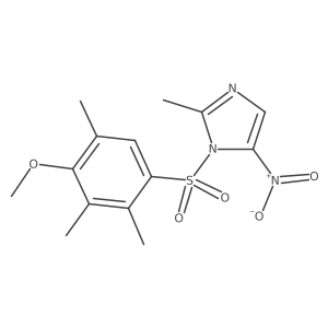 1-(4-methoxy-2,3,5-trimethylbenzenesulfonyl)-2-methyl-5-nitro-1H-imidazole结构式