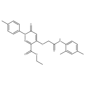 Ethyl 4-(2-((2,4-dimethylphenyl)amino)-2-oxoethoxy)-6-oxo-1-(p-tolyl)-1,6-dihydropyridazine-3-carboxylate结构式