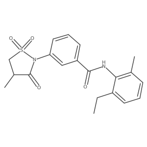 N-(2-ethyl-6-methylphenyl)-3-(4-methyl-1,1-dioxido-3-oxoisothiazolidin-2-yl)benzamide Structure