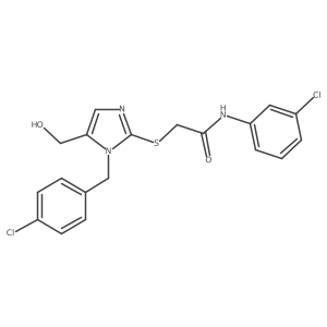 2-((1-(4-chlorobenzyl)-5-(hydroxymethyl)-1H-imidazol-2-yl)thio)-N-(3-chlorophenyl)acetamide结构式