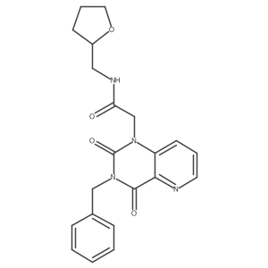 2-(3-benzyl-2,4-dioxo-3,4-dihydropyrido[3,2-d]pyrimidin-1(2H)-yl)-N-((tetrahydrofuran-2-yl)methyl)acetamide结构式