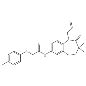 N-(5-allyl-3,3-dimethyl-4-oxo-2,3,4,5-tetrahydrobenzo[b][1,4]oxazepin-8-yl)-2-(p-tolyloxy)acetamide Structure