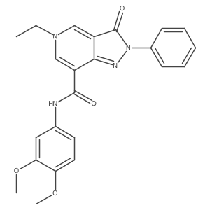 N-(3,4-dimethoxyphenyl)-5-ethyl-3-oxo-2-phenyl-3,5-dihydro-2H-pyrazolo[4,3-c]pyridine-7-carboxamide Structure