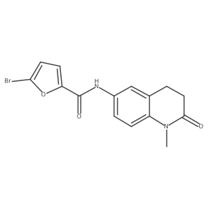 5-bromo-N-(1-methyl-2-oxo-1,2,3,4-tetrahydroquinolin-6-yl)furan-2-carboxamide结构式