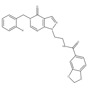 N-(2-(5-(2-fluorobenzyl)-4-oxo-4,5-dihydro-1H-pyrazolo[3,4-d]pyrimidin-1-yl)ethyl)benzo[d][1,3]dioxole-5-carboxamide Structure