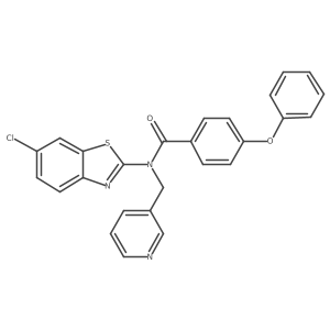 N-(6-chlorobenzo[d]thiazol-2-yl)-4-phenoxy-N-(pyridin-3-ylmethyl)benzamide结构式