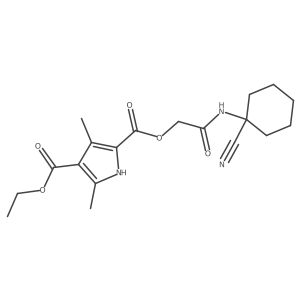 2-O-[2-[(1-cyanocyclohexyl)amino]-2-oxoethyl] 4-O-ethyl 3,5-dimethyl-1H-pyrrole-2,4-dicarboxylate结构式