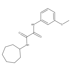 N1-cycloheptyl-N2-(3-(methylthio)phenyl)oxalamide结构式