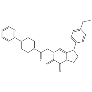 8-(4-methoxyphenyl)-2-(2-oxo-2-(4-phenylpiperazin-1-yl)ethyl)-7,8-dihydroimidazo[2,1-c][1,2,4]triazine-3,4(2H,6H)-dione结构式