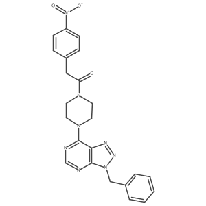 1-(4-(3-benzyl-3H-[1,2,3]triazolo[4,5-d]pyrimidin-7-yl)piperazin-1-yl)-2-(4-nitrophenyl)ethanone Structure