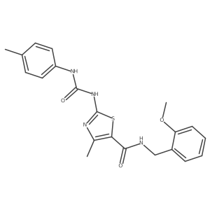 N-(2-methoxybenzyl)-4-methyl-2-(3-(p-tolyl)ureido)thiazole-5-carboxamide Structure