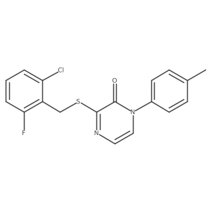 3-((2-chloro-6-fluorobenzyl)thio)-1-(p-tolyl)pyrazin-2(1H)-one Structure