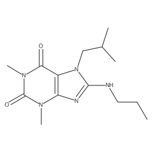 7-isobutyl-1,3-dimethyl-8-(propylamino)-1H-purine-2,6(3H,7H)-dione结构式