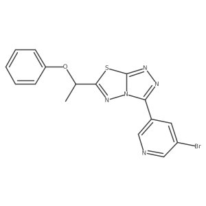 3-(5-Bromo-3-pyridinyl)-6-(1-phenoxyethyl)[1,2,4]triazolo[3,4-b][1,3,4]thiadiazole Structure