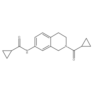 N-(2-(cyclopropanecarbonyl)-1,2,3,4-tetrahydroisoquinolin-7-yl)cyclopropanecarboxamide Structure