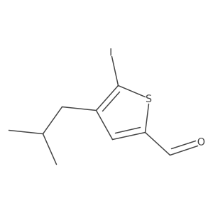 5-Iodo-4-isobutylthiophene-2-carbaldehyde Structure