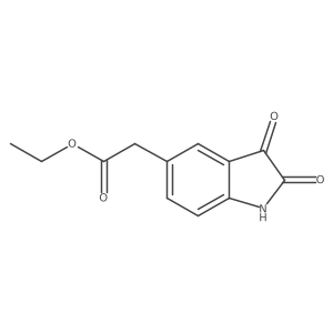 Ethyl 2-(2,3-dioxoindolin-5-yl)acetate结构式