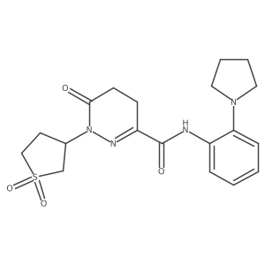 1,4,5,6-Tetrahydro-6-oxo-N-[2-(1-pyrrolidinyl)phenyl]-1-(tetrahydro-1,1-dioxido-3-thienyl)-3-pyridazinecarboxamide结构式
