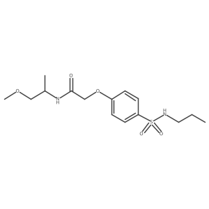 N-(2-Methoxy-1-methylethyl)-2-[4-[(propylamino)sulfonyl]phenoxy]acetamide结构式