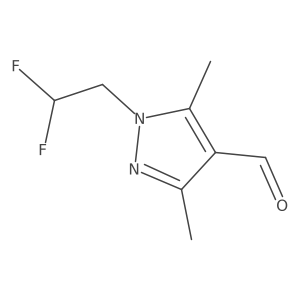 1-(2,2-Difluoroethyl)-3,5-dimethyl-1H-pyrazole-4-carbaldehyde Structure