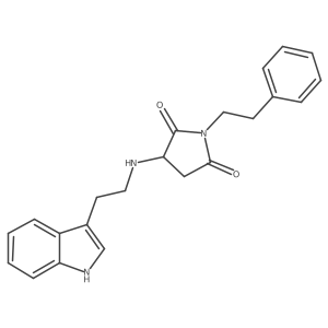 3-{[2-(1H-indol-3-yl)ethyl]amino}-1-(2-phenylethyl)pyrrolidine-2,5-dione Structure