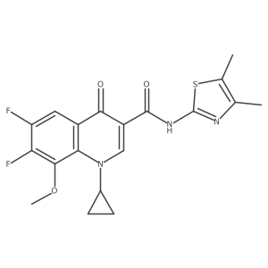 1-cyclopropyl-N~3~-(4,5-dimethyl-1,3-thiazol-2-yl)-6,7-difluoro-8-methoxy-4-oxo-1,4-dihydro-3-quinolinecarboxamide结构式