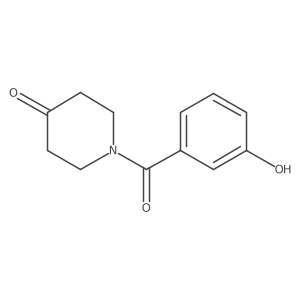 1-(3-Hydroxybenzoyl)piperidin-4-one Structure