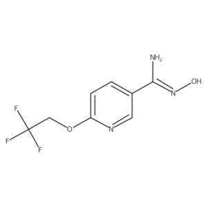 N'-hydroxy-6-(2,2,2-trifluoroethoxy)pyridine-3-carboximidamide结构式