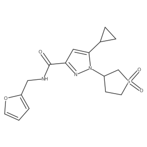 5-cyclopropyl-1-(1,1-dioxidotetrahydrothiophen-3-yl)-N-(furan-2-ylmethyl)-1H-pyrazole-3-carboxamide Structure