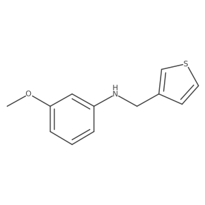 3-methoxy-N-(thiophen-3-ylmethyl)aniline结构式