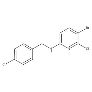 (5-Bromo-6-chloro-pyridin-2-yl)-(4-chloro-benzyl)-amine Structure
