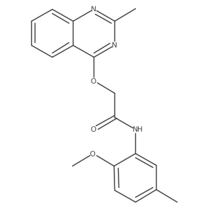 N-(2-methoxy-5-methylphenyl)-2-[(2-methylquinazolin-4-yl)oxy]acetamide结构式