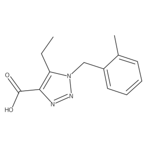 5-ethyl-1-(2-methylbenzyl)-1H-1,2,3-triazole-4-carboxylic acid Structure