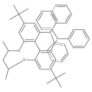 1,1'-[(6R,8R,13aS)-3,11-Bis(1,1-dimethylethyl)-7,8-dihydro-6,8-dimethyl-6H-dibenzo[f,h][1,5]dioxonin-1,13-diyl]bis[1,1-diphenylphosphine]结构式