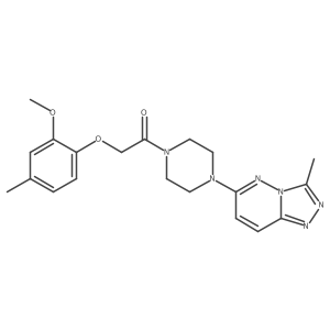2-(2-Methoxy-4-methylphenoxy)-1-(4-(3-methyl-[1,2,4]triazolo[4,3-b]pyridazin-6-yl)piperazin-1-yl)ethanone结构式