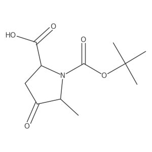 1-(tert-Butoxycarbonyl)-5-methyl-4-oxopyrrolidine-2-carboxylic acid结构式