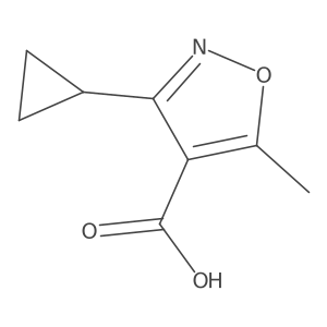 3-Cyclopropyl-5-methyl-1,2-oxazole-4-carboxylic acid结构式