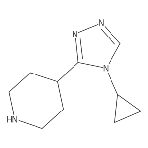 c1nnc(C2CCNCC2)n1C1CC1结构式