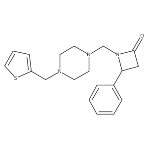 4-Phenyl-1-({4-[(thiophen-2-yl)methyl]piperazin-1-yl}methyl)azetidin-2-one Structure