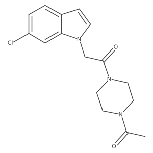 1-(4-acetylpiperazin-1-yl)-2-(6-chloro-1H-indol-1-yl)ethanone Structure
