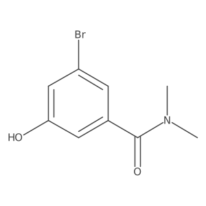 3-Bromo-5-hydroxy-N,N-dimethylbenzamide结构式