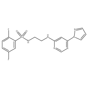 N-(2-((6-(1H-pyrazol-1-yl)pyrimidin-4-yl)amino)ethyl)-2,5-difluorobenzenesulfonamide Structure